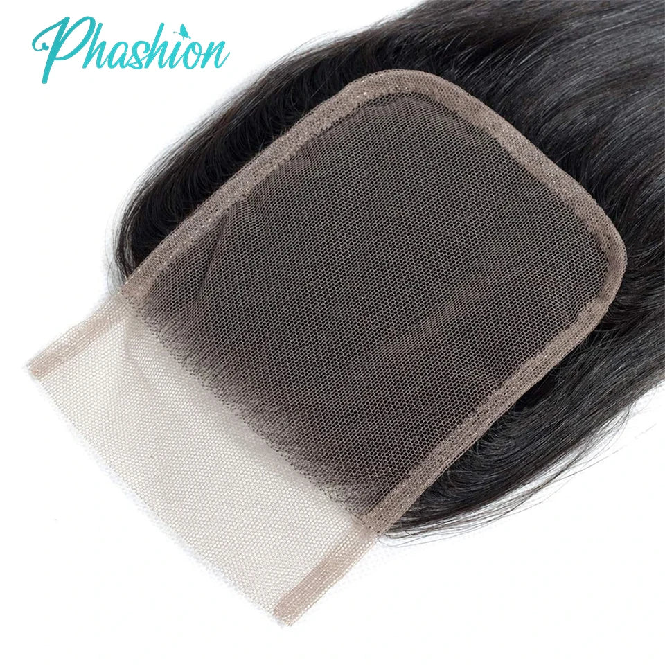 Phashion 13x4 Lace Frontal & 4x4/5x5 Closure Human Hair – Pre-Plucked Swiss Transparent Lace Remy Hair Wig Extensions