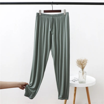 Plus Size Women's Modal Lantern Pants – Lightweight High-Waist Cuffed Casual Joggers for Summer Sports & Everyday Wear