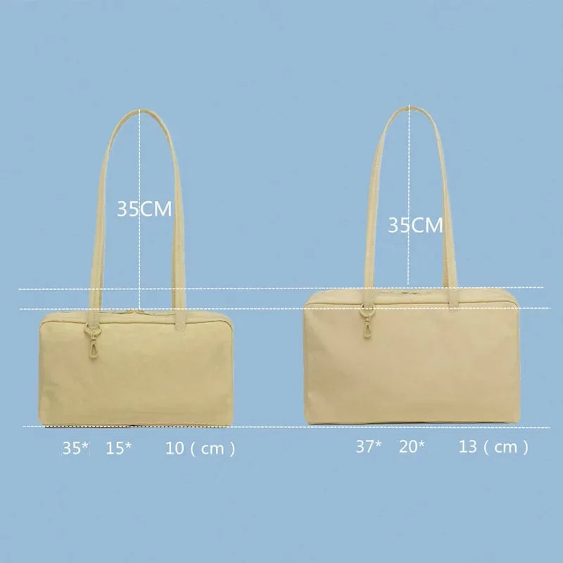 Bolso de hombro tipo tote de nailon de gran capacidad para mujer – Bolso de mano de diseñador de lujo, ligero y versátil para el trabajo, viajes, compras y uso diario a la moda