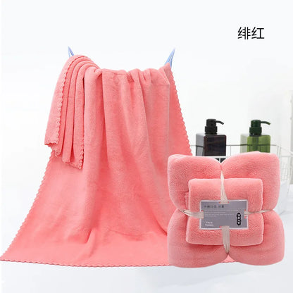Juego de 2 toallas de baño de terciopelo coral – Súper suaves, altamente absorbentes, de secado rápido, calidad de hotel y spa de lujo para adultos, baño, hogar y viajes