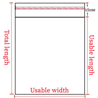 OPP Self-Sealing Transparent Bags – Clear Cellophane Packaging Pouches with Adhesive Closure for Jewelry, Candy, Cookies & Gift Packaging