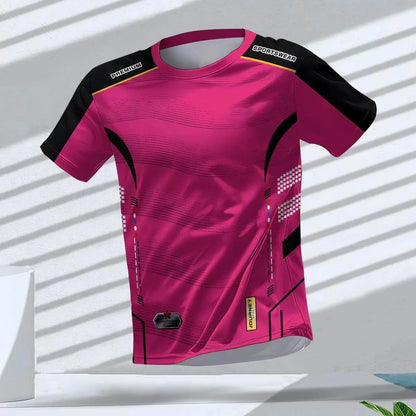Men's Quick-Dry Running T-Shirt – Breathable Short Sleeve Gym Workout Top, Lightweight Round Neck Sports Shirt for Training & Outdoor Fitness