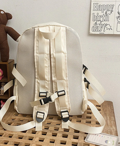 Mochila Ita Kawaii Estilo Collage – Mochila Escolar Transparente con Bolsillo en Forma de Corazón para Adolescentes, Mochila de Moda Japonesa JK, Mochila para Laptop para Mujeres, Bolso de Hombro para Estudiantes Estilo Harajuku 2024