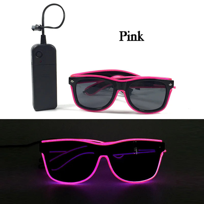 LED Luminous Party Glasses – Futuristic Rainbow Space & Robot Rave Goggles with Star Lights for Concerts, DJ Events, Masquerade & Y2K Parties
