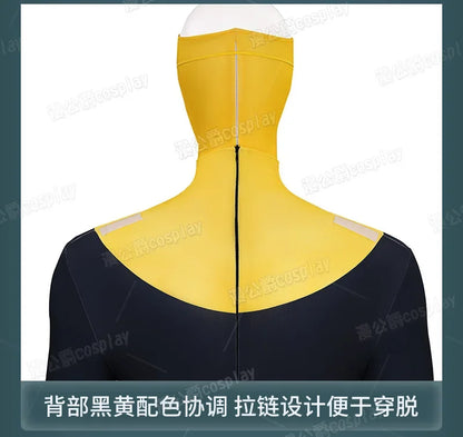 Invincible Inspired Sinister Mark Cosplay Costume – Men’s Yellow Uniform Disguise Outfit for Anime Halloween, Carnival & Party Roleplay