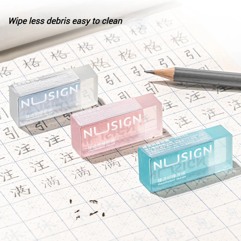 Gomme crayon en caoutchouc souple NUSIGN 2B – Gomme de qualité supérieure pour le dessin et le croquis, idéale pour les étudiants, les artistes, les examens, la peinture, l'école et le bureau