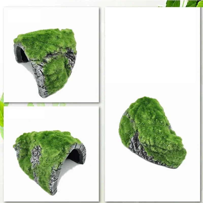 Resin Aquarium & Terrarium Decorations – Artificial Aquatic Fish Tank Ornaments for Reptile & Turtle Habitats, Underwater Landscape Decor