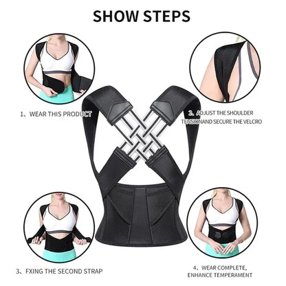 Ceinture correctrice de posture réglable – Soutien d'épaule respirant pour femmes, étudiants et enfants, soutien d'alignement du dos