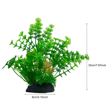 Artificial Aquarium Plants – Plastic Aquatic Underwater Plants for Fish Tank Decoration, Aquascaping & Aquarium Accessories