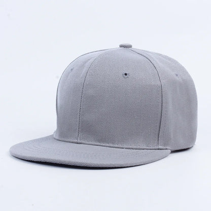 Classic Plain Snapback Baseball Cap – Adjustable Unisex Flat Brim Hat for Casual, Streetwear & Outdoor Wear