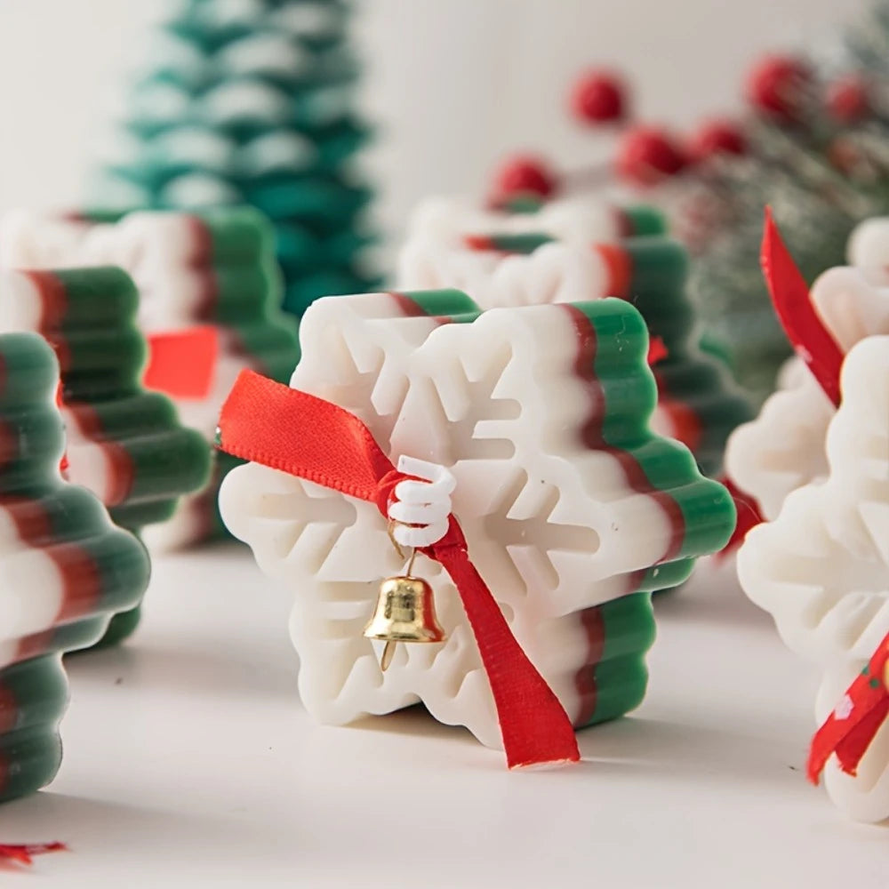 1-3PCS Christmas Silicone Candle Molds – Christmas Tree, Snowflake & Gingerbread Man Shapes for DIY Resin, Drip Glue & Handmade Winter Crafts