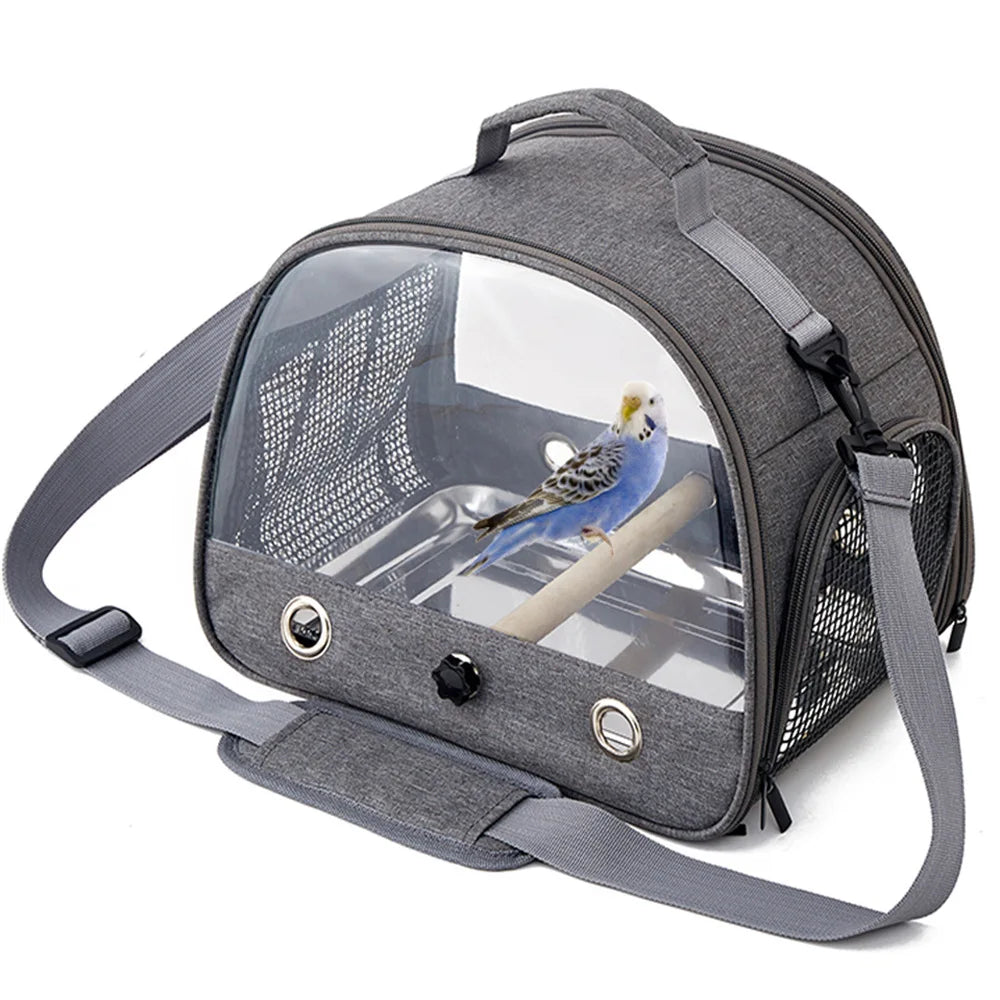 Portable Foldable Bird Carrier Bag – Oxford Cloth Travel Cage for Parrots, Pigeons & Small Birds, Lightweight Outdoor Pet Bag