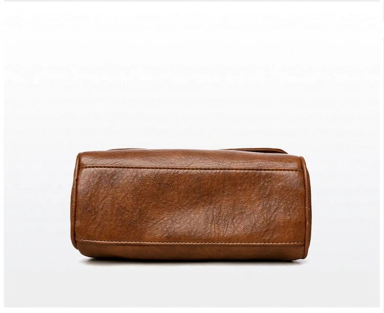 Sac bandoulière en cuir ciré huilé rétro – Sac à main texturé vintage avec rabat élégant, bandoulière réglable, sac à main décontracté classique pour femmes et usage quotidien