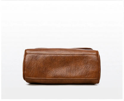 Sac bandoulière en cuir ciré huilé rétro – Sac à main texturé vintage avec rabat élégant, bandoulière réglable, sac à main décontracté classique pour femmes et usage quotidien