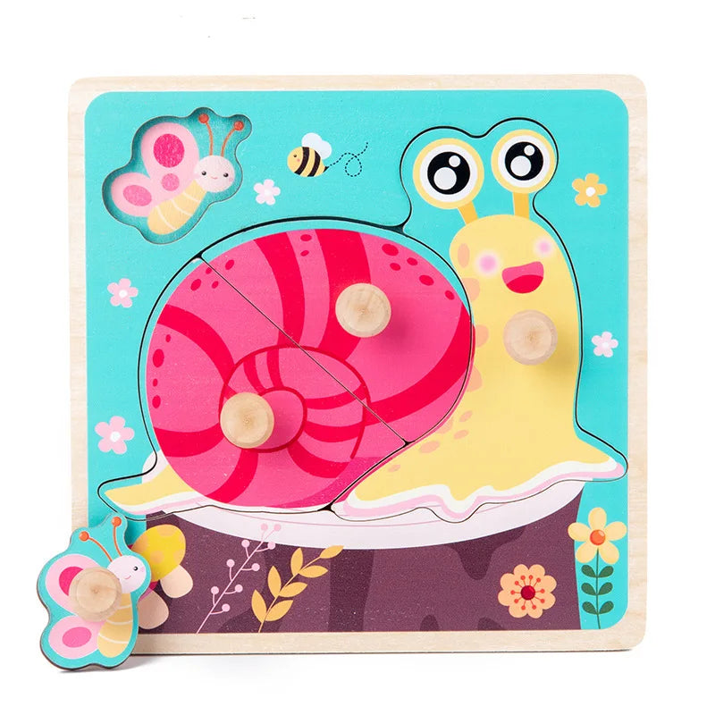 Jouet de puzzle en bois Montessori pour bébé – Jeu d'apprentissage éducatif pour les tout-petits de 1 à 3 ans, activité de développement cérébral d'association de formes pour enfants, cadeau d'anniversaire et jouet d'apprentissage précoce
