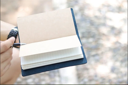 Genuine Leather Refillable Travel Journal – Handmade Retro Diary, Sketchbook & Notebook