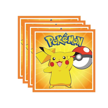 Pokémon Birthday Party Decorations Set – Balloons, Keychains, Napkins, Stickers, Tableware, Plates & Tablecloth Party Supplies & Favors
