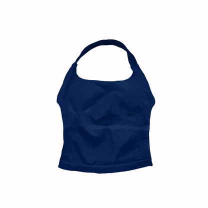 Top Deportivo Largo con Tiras para Mujer NCLAGEN – Top Halter Acolchado para Gimnasio, Yoga, Pilates, Correr y Entrenamientos de Fitness