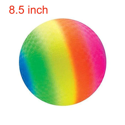 Kickballs Playground Balls – 8.5 Inch Rainbow Basketball & Soccer Toy for Children, Outdoor Sports Games & Kindergarten Play Equipment
