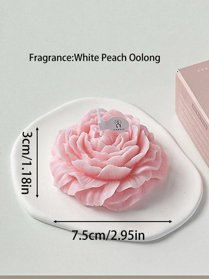 3D Peony Flower Scented Candle – Creative Aromatherapy Candle for Wedding Decor, Valentine’s Day Gifts, Souvenirs & Home Decoration