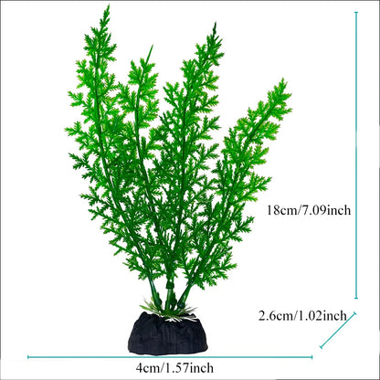Artificial Aquarium Plants – Plastic Aquatic Underwater Plants for Fish Tank Decoration, Aquascaping & Aquarium Accessories