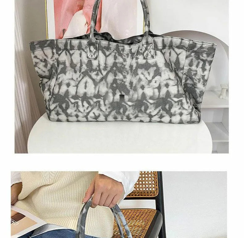 Bolso de yoga unisex de lona de gran capacidad – Bolso de hombro ecológico, Bolso de mano de estilo urbano para gimnasio, fitness, compras, viajes y uso diario