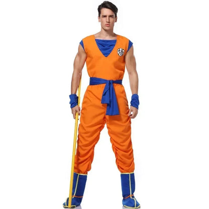 Orange Superhero Cosplay Costume for Adults – Anime Halloween Roleplay Masquerade Outfit