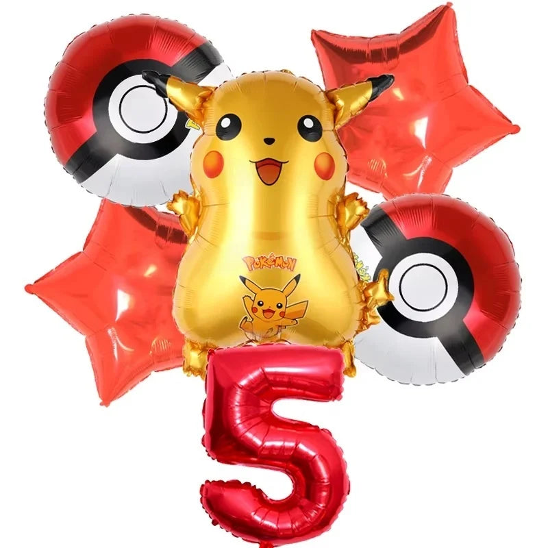 Pokémon Pokéball Birthday Decorations Tableware Set – Paper Plates, Cups & Napkins Party Supplies for Kids, Girls & Boys Birthday Celebration