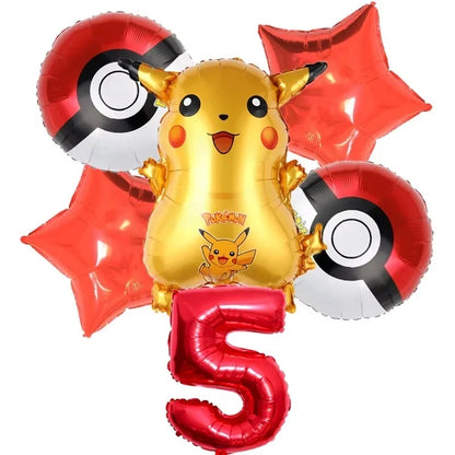 Pokémon Pokéball Birthday Decorations Tableware Set – Paper Plates, Cups & Napkins Party Supplies for Kids, Girls & Boys Birthday Celebration