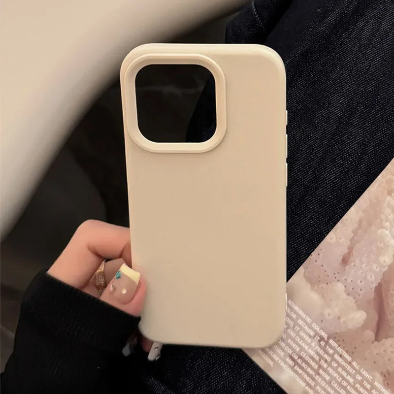 Coque en silicone pour iPhone Séries 11 à 17 – Housse de protection arrière toucher doux
