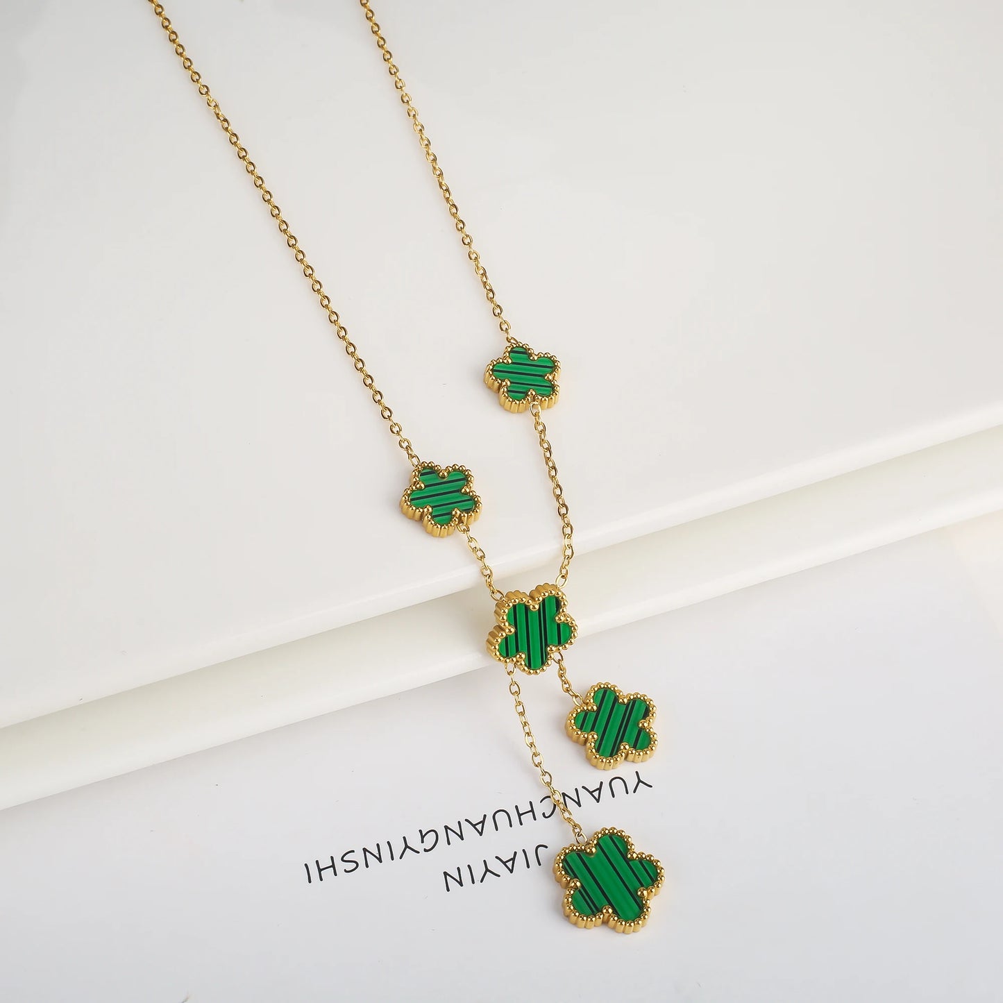 Stainless Steel Five Leaf Flower Clover Bracelet for Women Girls Adjustable Laser Petal Classic Brand Jewelry Gift