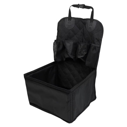 Asiento Elevador para Perros con Bolsillos de Almacenamiento, Funda de Asiento Antideslizante para Coche, Arnés de Seguridad para Perros Pequeños y Medianos