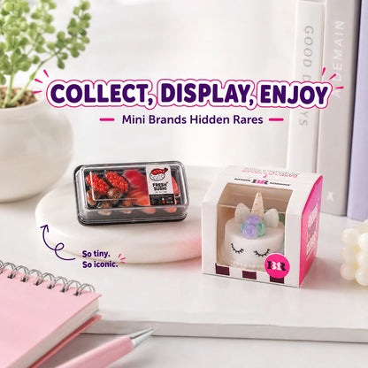 Ensemble de miniatures d'aliments pour mini-réfrigérateur – Mini-jouets mignons de sushi et de gâteaux pour scènes de cuisine de maison de poupée, décoration de chambre, créations de jardin féérique et présentoirs de collection