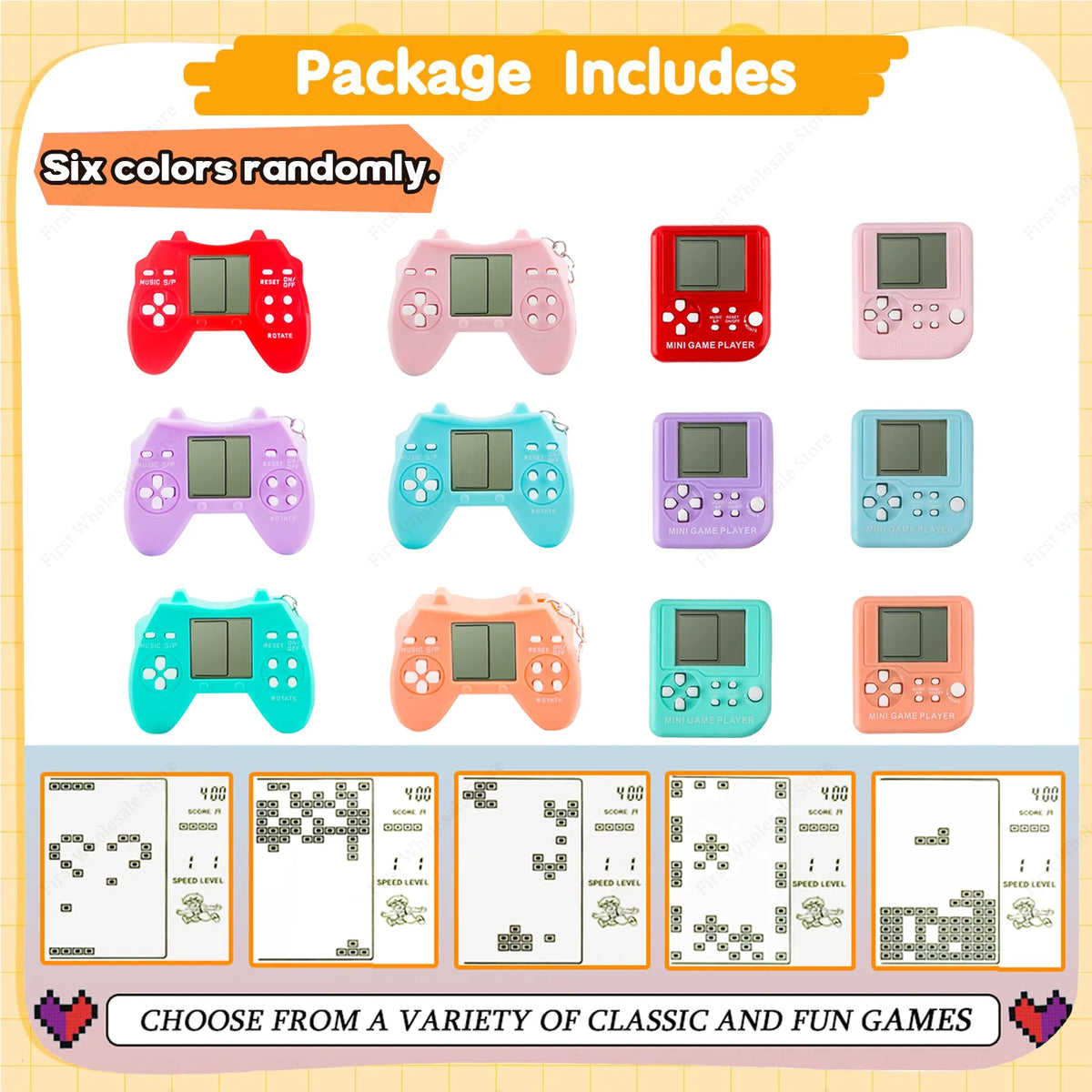 6–48PCS Video Game Party Favors – Classic Game Console Controller Keychains, Joypad Souvenirs for Birthday, School, Valentine’s Day & Gift Bags