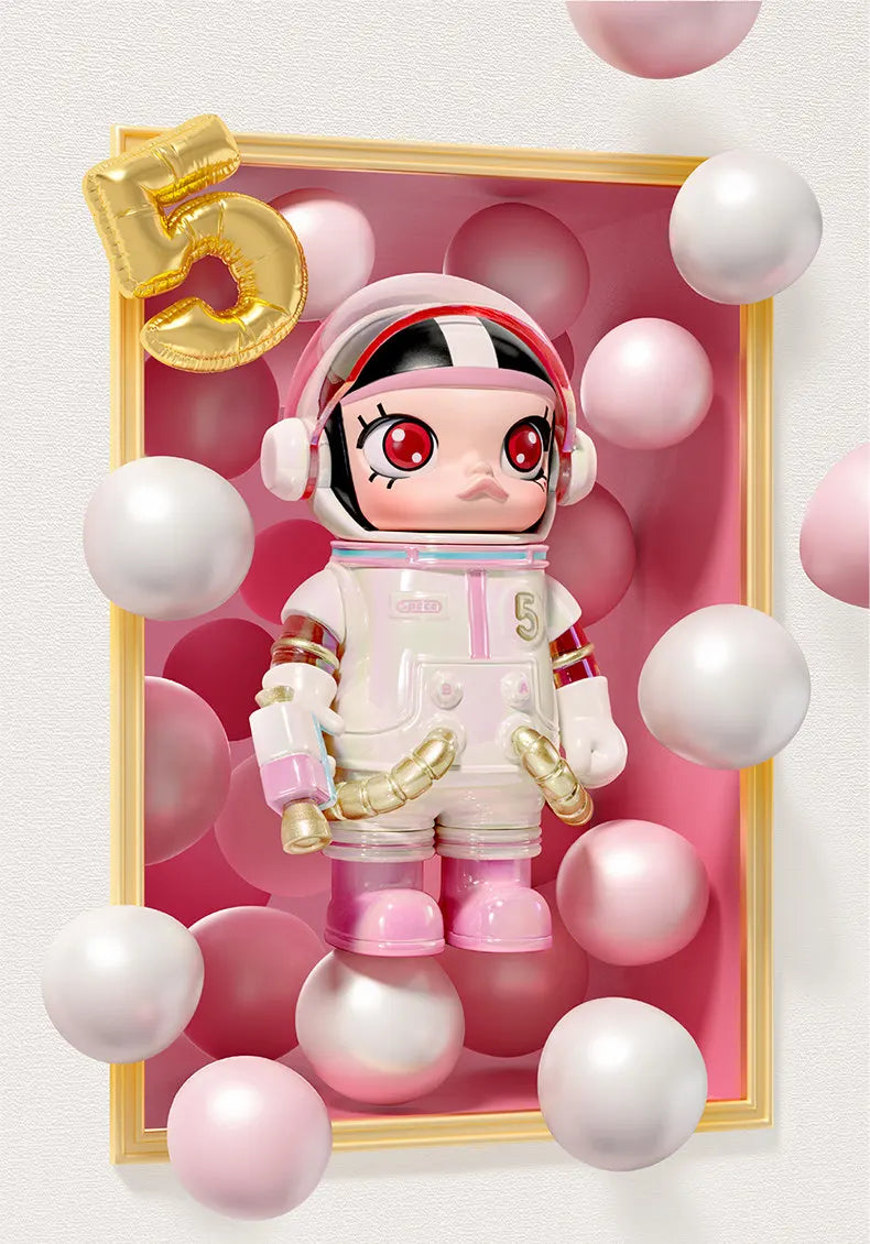 POP MART MEGA Space Molly 100% – Série 4e anniversaire – Boîte Mystère Figurines de Collection