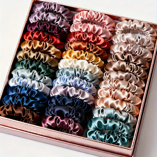 Juego de 19 coleteros y gomas para cabello fino para mujer – Elásticos suaves que no dañan para todos los colores de cabello