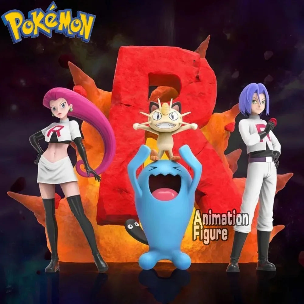 Figuras de acción de Pokémon Team Rocket – Estatuas de modelos de anime coleccionables de PVC de 3-11 cm para exhibición de escritorio, colección y regalos