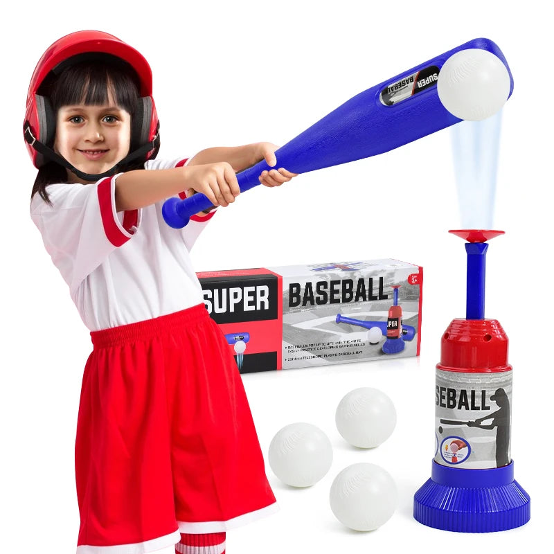 Kids Automatic Baseball Launcher Toy – Interactive Batting Practice Pitching Machine Set for Outdoor Parent-Child Play Gift