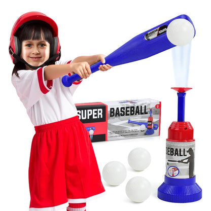 Kids Automatic Baseball Launcher Toy – Interactive Batting Practice Pitching Machine Set for Outdoor Parent-Child Play Gift