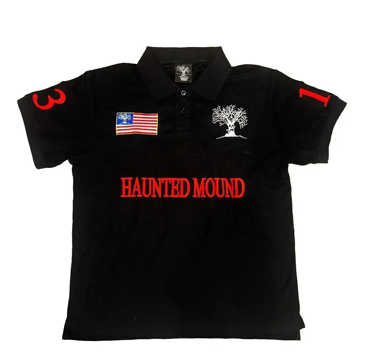 Men's Y2K Embroidered Polo Shirt Oversized Hip Hop Retro Short Sleeve Streetwear Tee