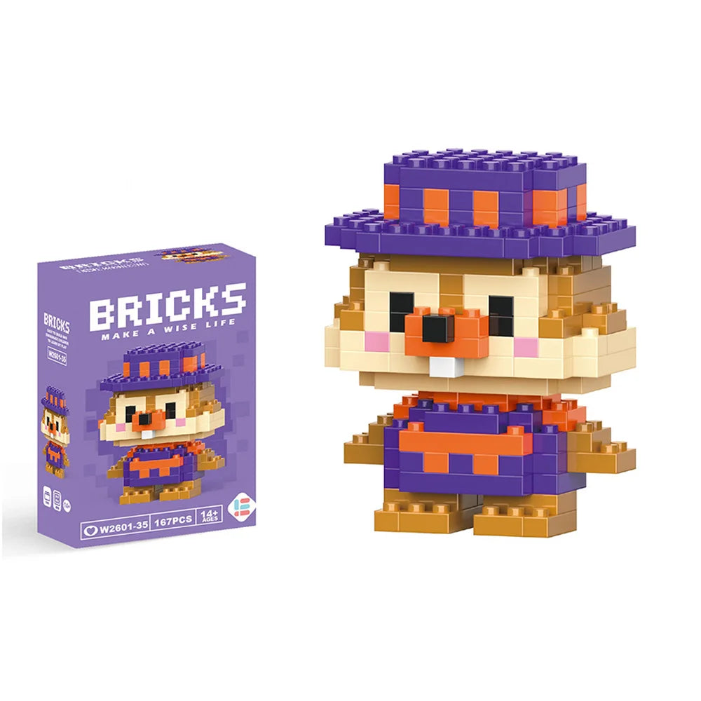 Disney Stitch & LinaBell Building Blocks Set – Cartoon Character Figures, DIY Assembly Bricks & Creative Construction Toy Gift for Kids