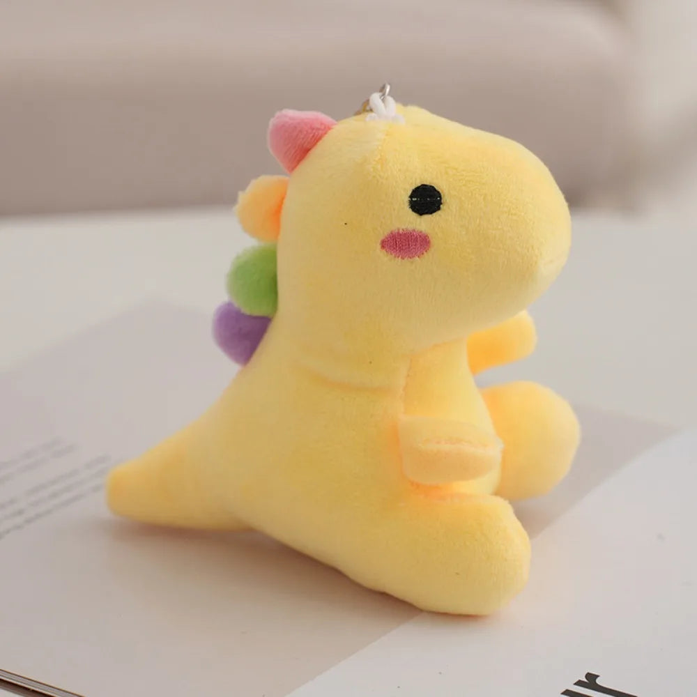 Kawaii 12CM Dinosaur Plush Keychain – Cute Multipurpose Stuffed Animal Pendant Doll for Backpack, Bag, Keyring & Gift Accessories