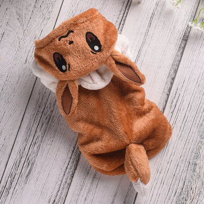 Funny Halloween Costume for Small Dogs – Warm Fleece Cosplay Coat & Jacket for Corgi, French Bulldog, Puppies & Medium Pets, Halloween Outfit