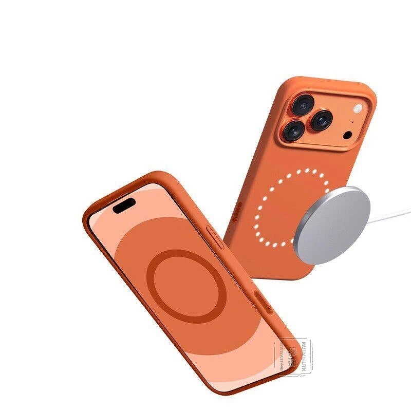 Liquid Silicone Phone Case for iPhone 17 Pro Max – Magnetic Protective Cover with Camera Control & MagSafe Support