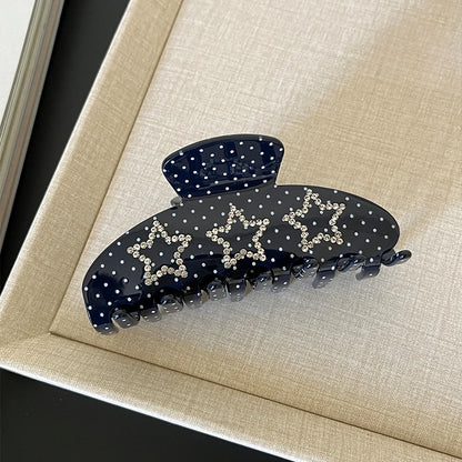 Pinzas grandes para el pelo – Pinzas antideslizantes de sujeción fuerte con estampado de cuadros y lunares retro para mujeres y niñas | Accesorios de moda para el día a día