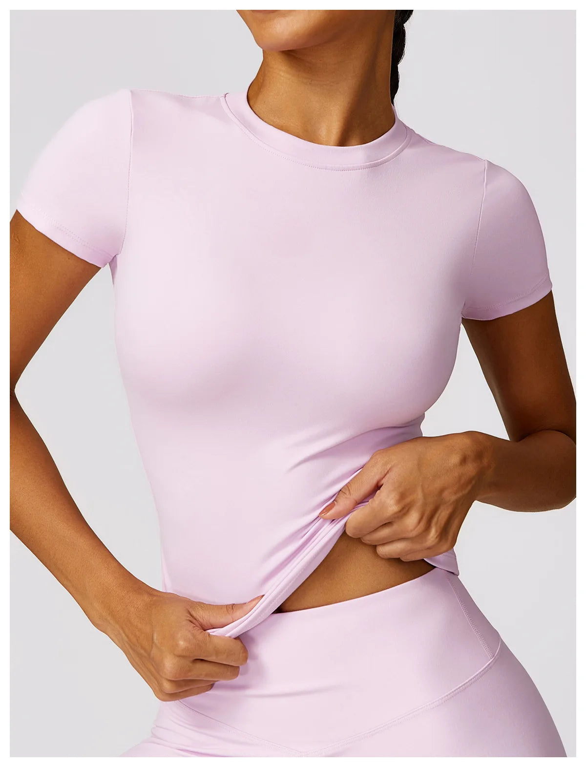 Camiseta de running NCLAGEN para mujer – Top deportivo transpirable de manga corta para gimnasio, yoga, fitness, entrenamiento y ropa deportiva