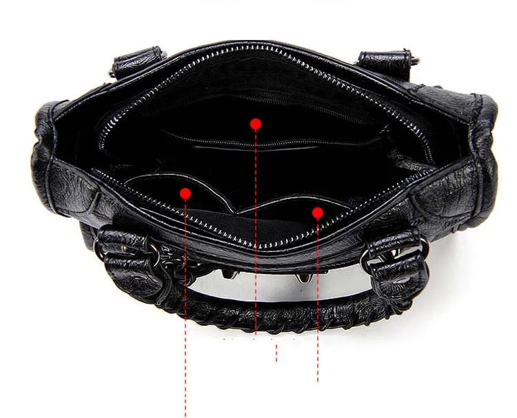 Bolso de Hombro de Motociclista Urbano para Mujer – Bolso de Mano Cruzado de Lujo de Diseñador, Bolso de Gran Capacidad de Moda Otoño Invierno 2025 para el Viaje Diario, Viajes y Estilo Casual
