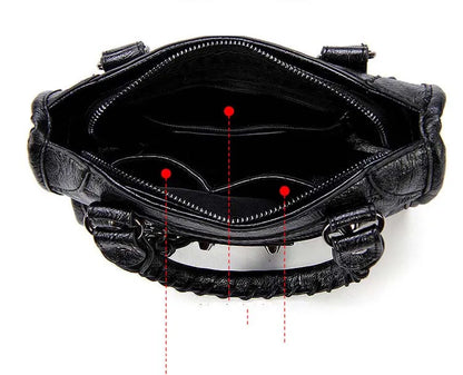 Bolso de Hombro de Motociclista Urbano para Mujer – Bolso de Mano Cruzado de Lujo de Diseñador, Bolso de Gran Capacidad de Moda Otoño Invierno 2025 para el Viaje Diario, Viajes y Estilo Casual