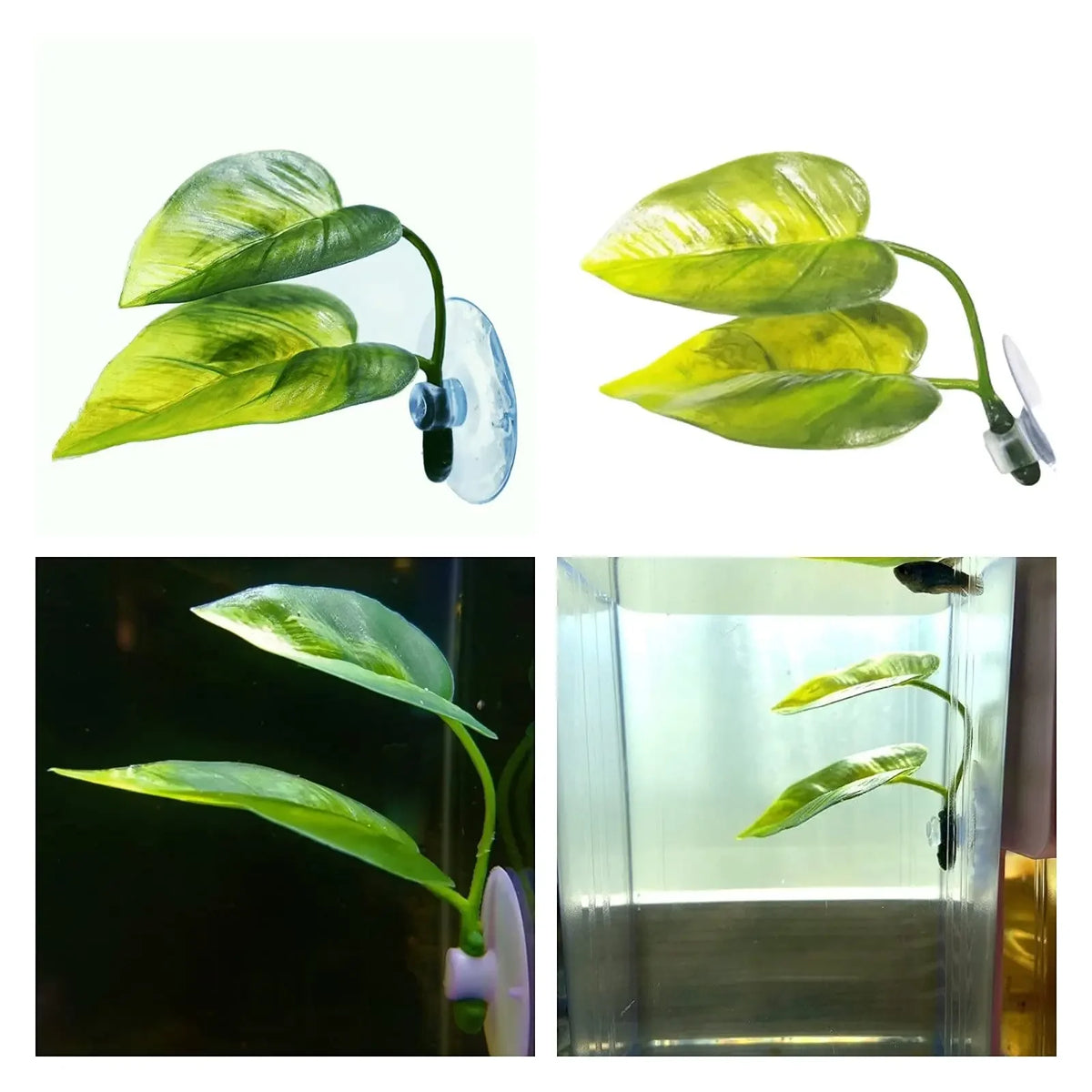 Betta Fish Leaf Hammock – Artificial Aquarium Plant for Resting, Relaxing & Spawning, Fish Tank Decoration for Betta & Ornamental Fish