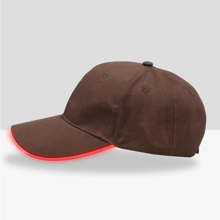 Fiber Optic LED Baseball Cap – 7-Color Luminous Light-Up Hat with USB Rechargeable Design for Parties, Performances & EDC